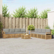 Set divani 9 pcs Bianco e Grigio Chiaro 59 x 59 x 37 cm 3391596