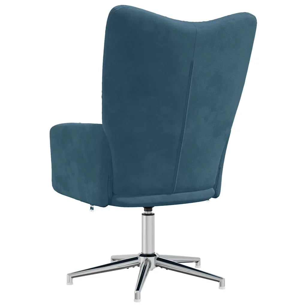 Sedia Relax Blu in Velluto 328127