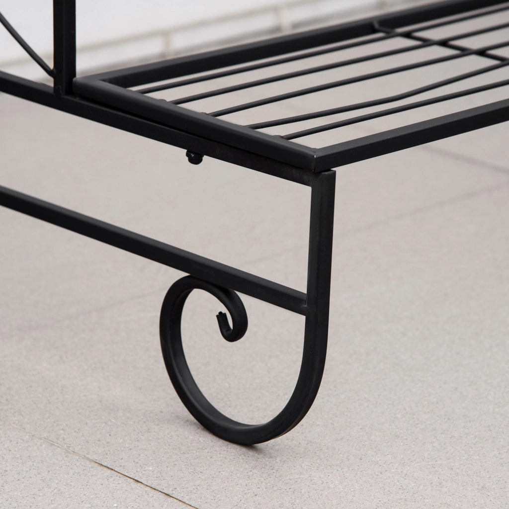 Scaletta Porta Vasi 3 Livelli ¨C Minimal ¨C Ferro Battuto, Nero