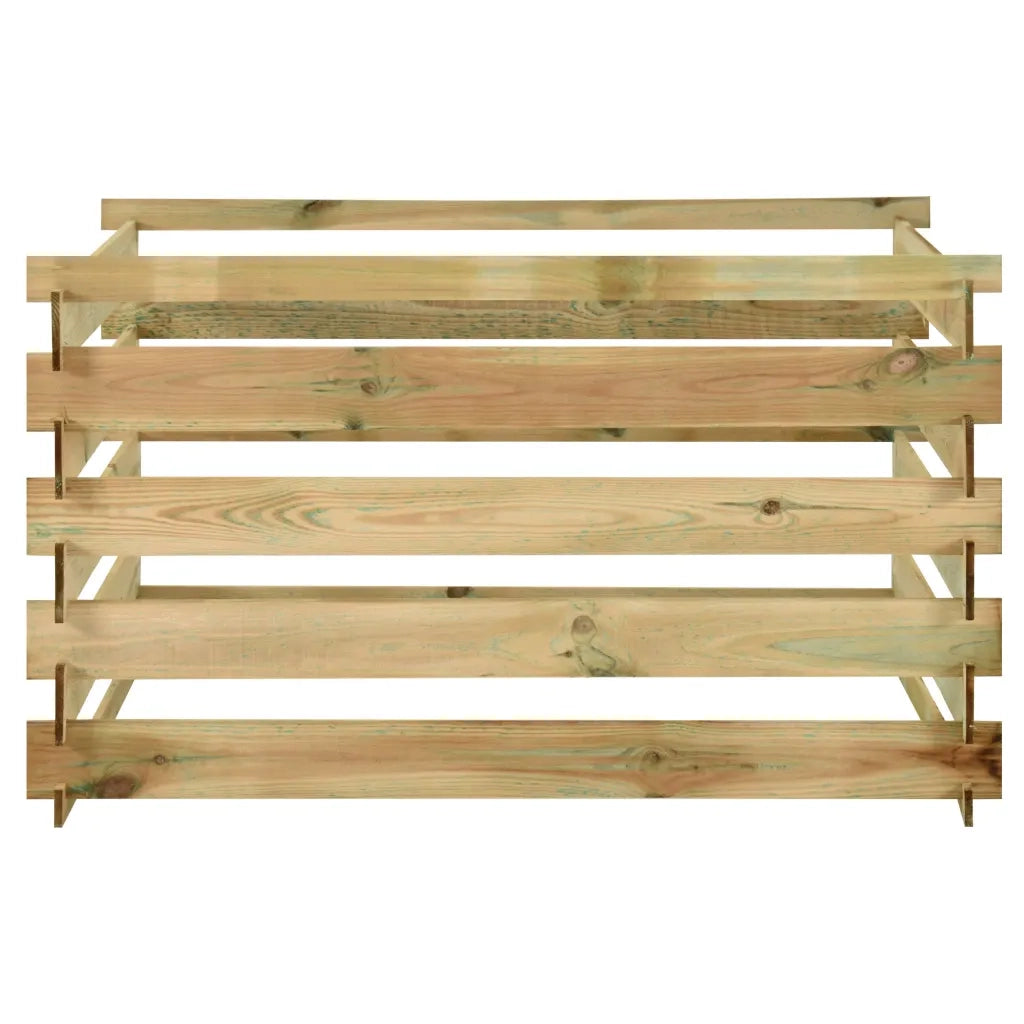 Compostiera da Giardino a Doghe 120x120x70cm in Pino Impregnato cod mxl 53353