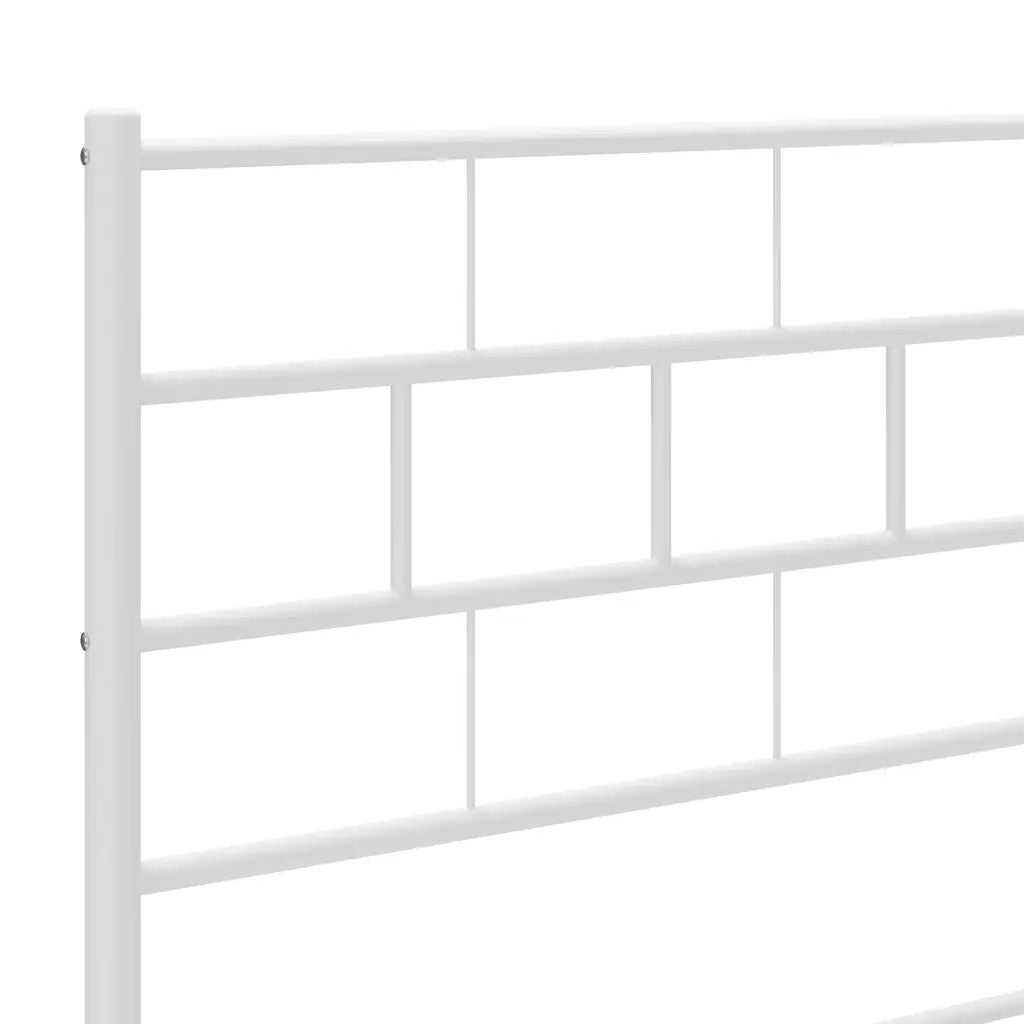 Giroletto con Testiera Metallo Bianco 180x200 cm 355712