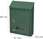 Cassetta Postale per Esperni Maurer Stamp colore 21x30x6,8 cm Verde