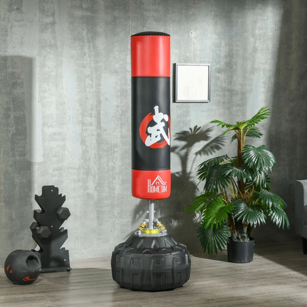 Sacco da Boxe da Terra 180 cm con Ventose ¨C Zephmum ¨C Nero e Rosso