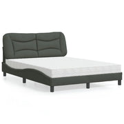 Letto con Materasso Hvar Grigio Scuro 140x190 cm Tessuto