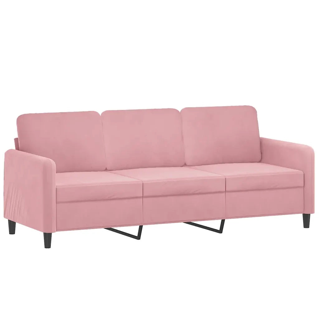 Set di Divani 2 pz Rosa in Velluto 3202017