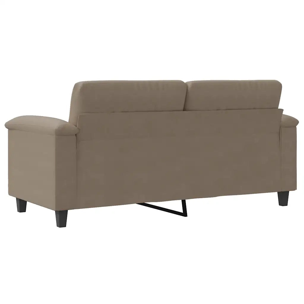 Divano a 2 Posti-Sofa 2 Posti Tortora 140 cm in Tessuto Microfibra