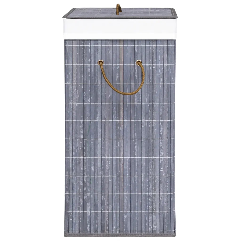 Cesto Portabiancheria in BambÃ¹ Grigio 72 L cod mxl 67782
