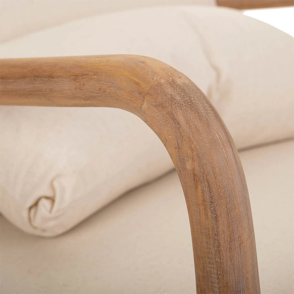 Poltrona in legno marrone 66x85x74
