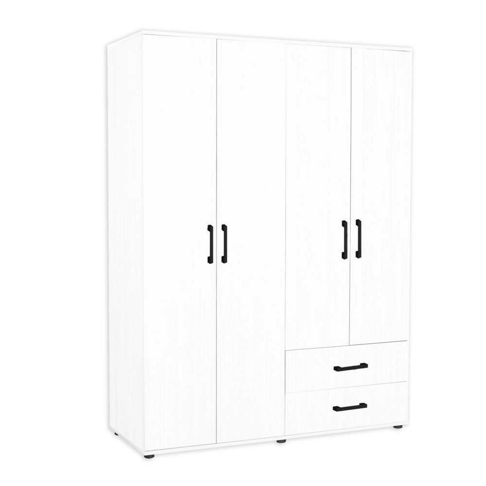 Armadio 4 ante e 2 cassetti GRD4422023 colore bianco