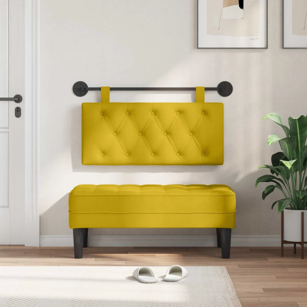 Testiera sospesa Con luce LED Giallo Velluto 42032059