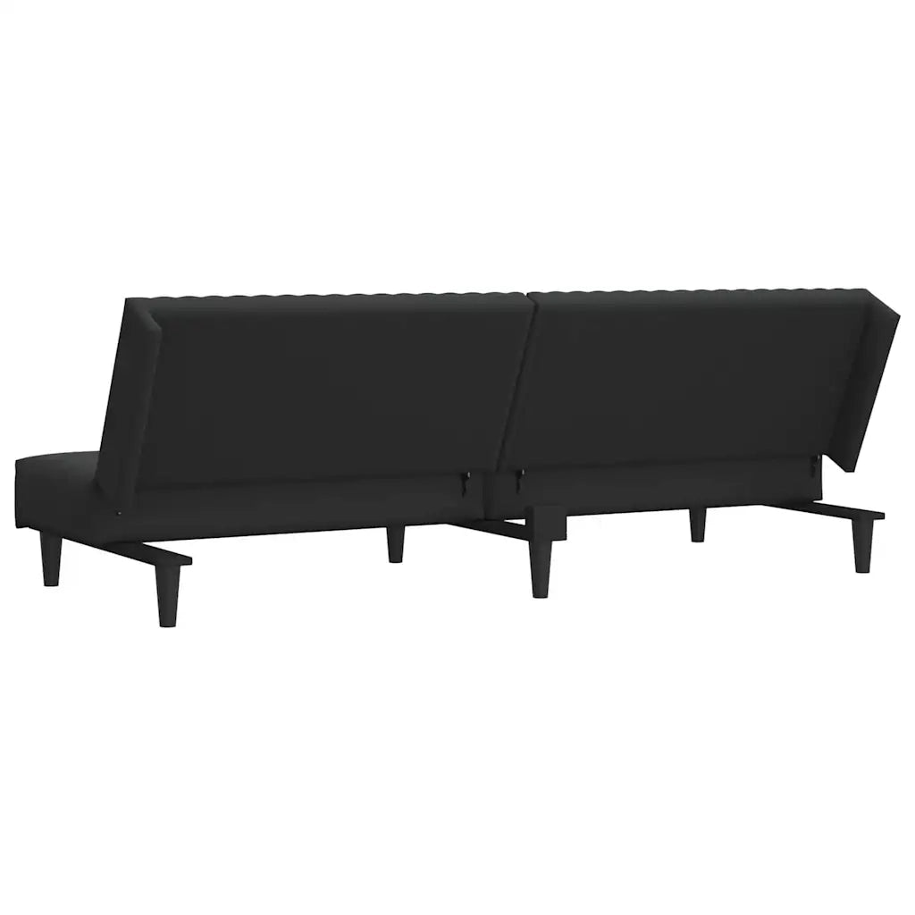 Divano letto | Sof¨¤ letto | Letto singolo a 2 Posti Nero in Velluto