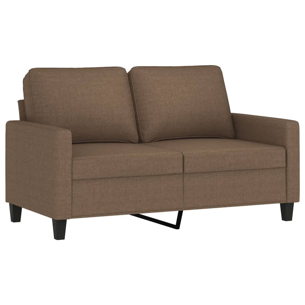 Set di Divani 2 pz con Cuscini Marrone in Tessuto 3201463