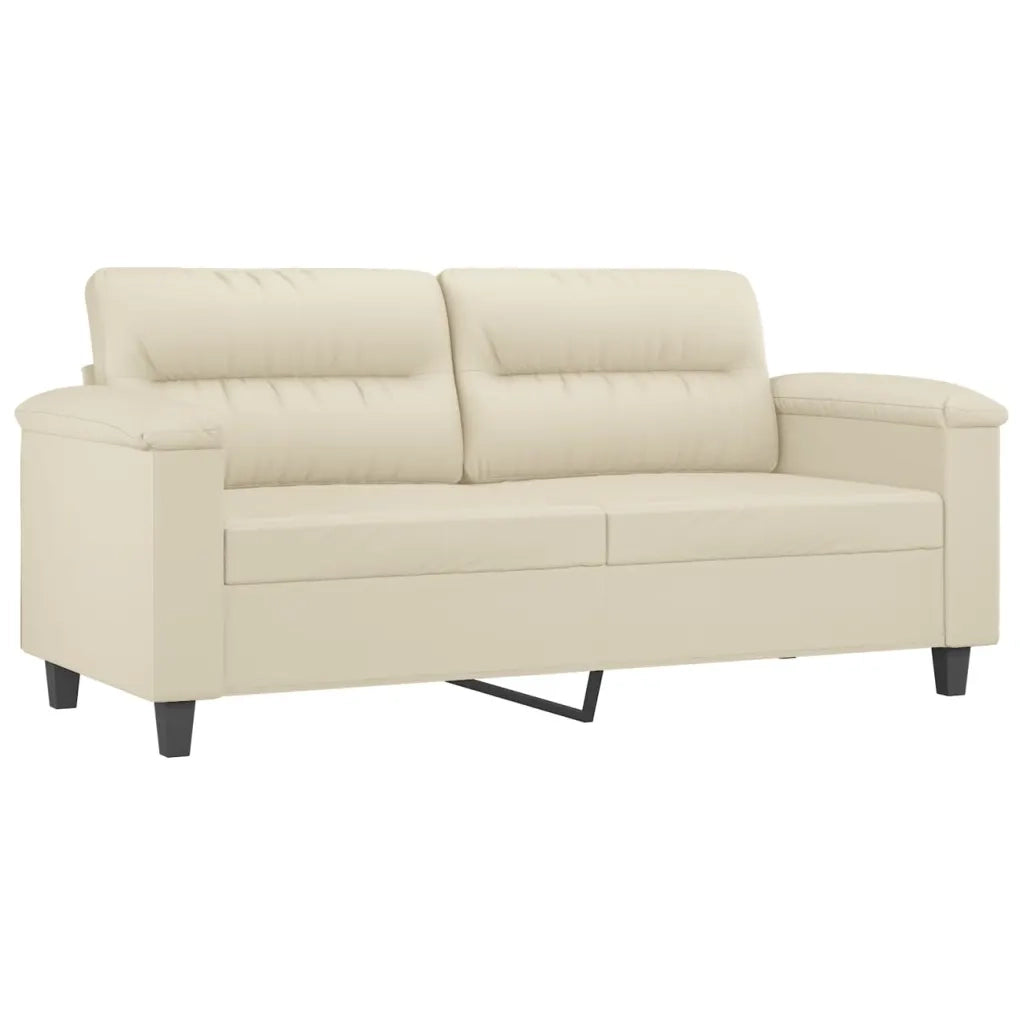 Divano a 2 Posti-Sofa 2 Posti Crema 140 cm in Similpelle 799471