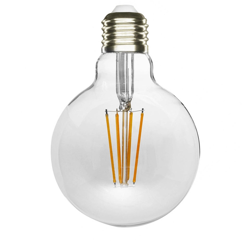 Lampadina G125 globo E27 LED 8W resa 85W lampada palla vetro luce 2700K decorativa pub bar locali taverna