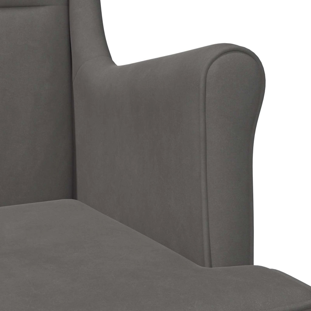 Poltrona | Sedia Relax Grigio Scuro Velluto