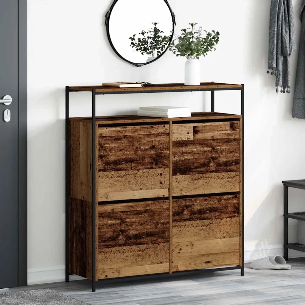Scarpiera | Mobile per scarpe con porta Legno vecchio 100 x 34 x 112 cm