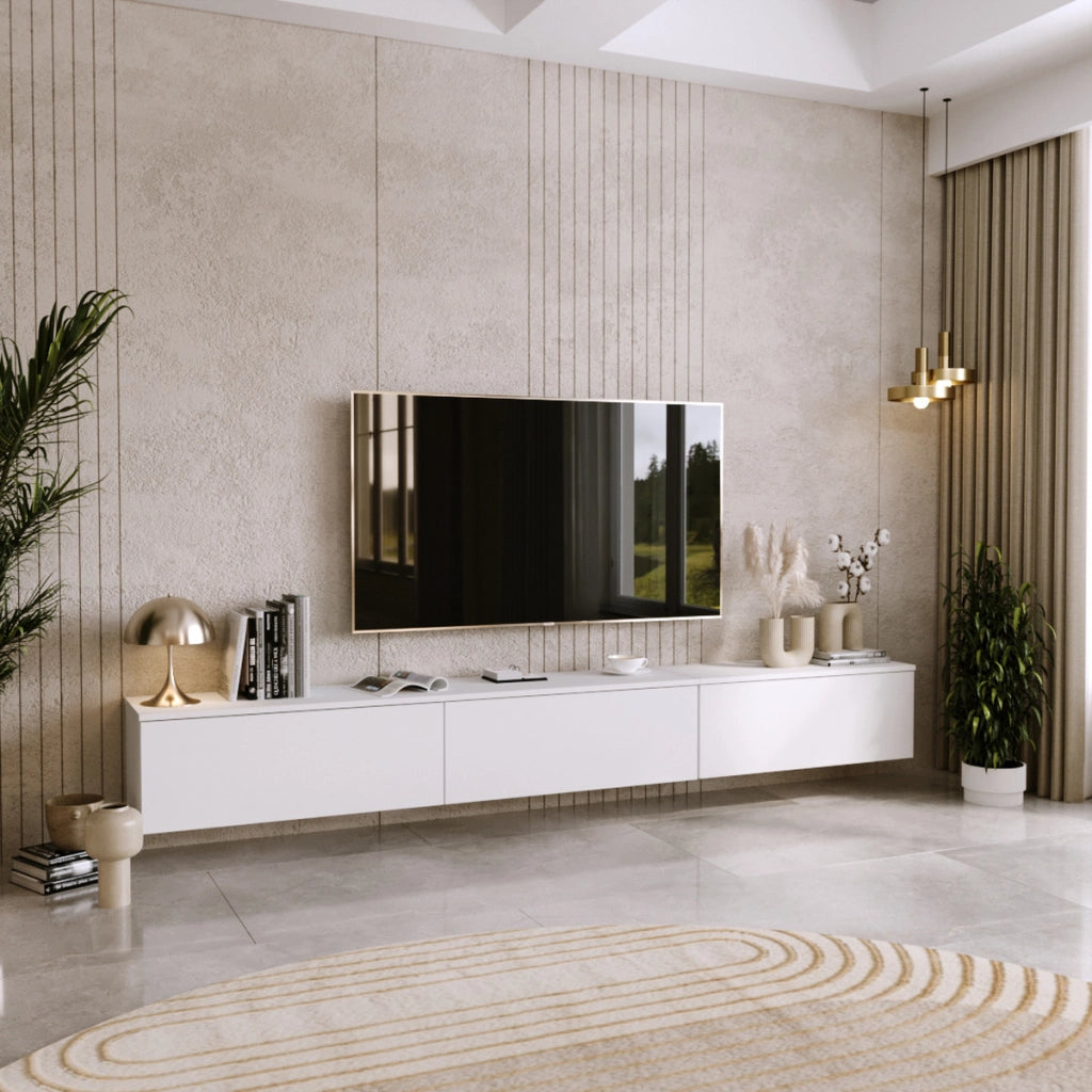 Mobile TV Sospeso Nicole 80 cm Bianco