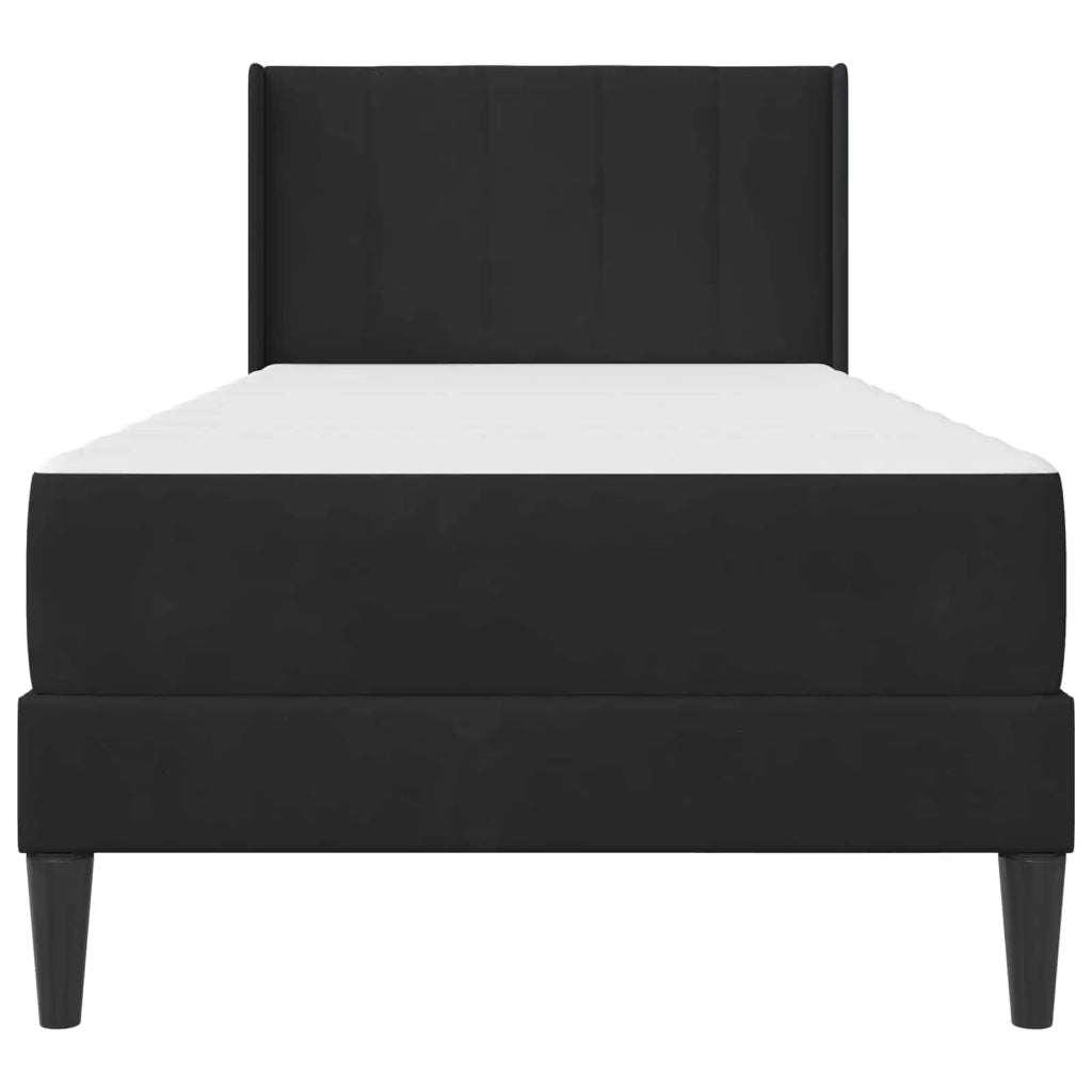 Struttura letto con materasso-Giroletto Nero 90 x 190 cm Velluto 787782