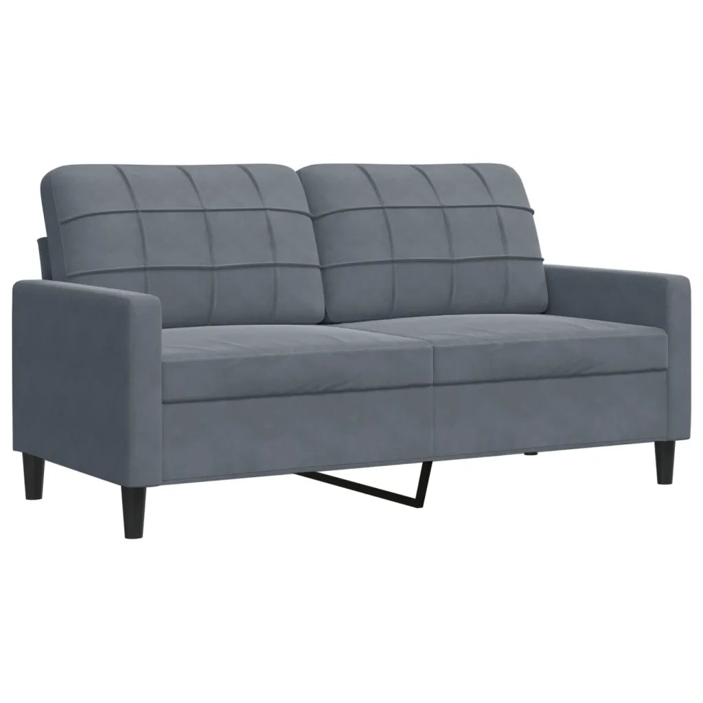 Divano a 2 Posti-Sofa 2 Posti grigio scuro140 cm in Velluto 213572