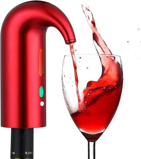 Karaf da Vino Portatile con Illuminazione Automatica e Ricarica USB