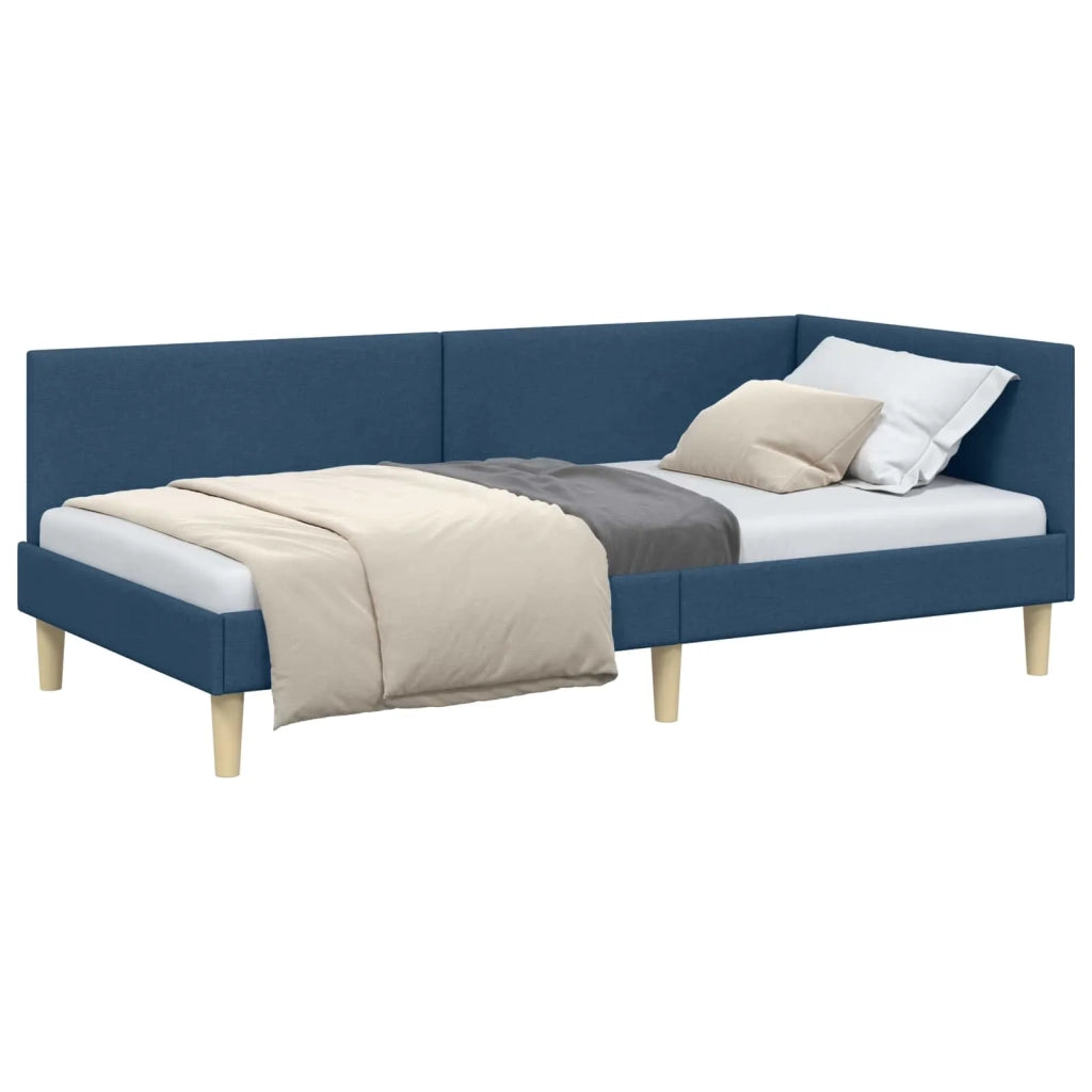 Cornice del letto ad angolo con testiera Blu 90 cm x 190 cm 42016188