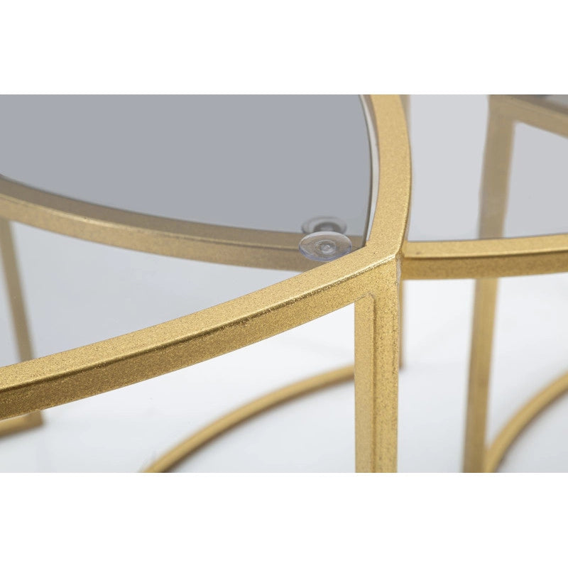 Tavolinetti Da Caffe' Triangle Set 3 Pz cm ø 60x50-50x45-40x40