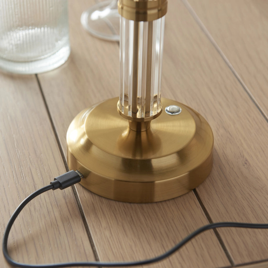 Lampada da tavolo cordless touch ottone LED 1,5W Morton Endon