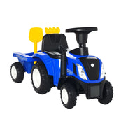 Trattore Cavalcabile per Bambini con Rimorchio ¨C Minimal ¨C Blu 91x29x44cm