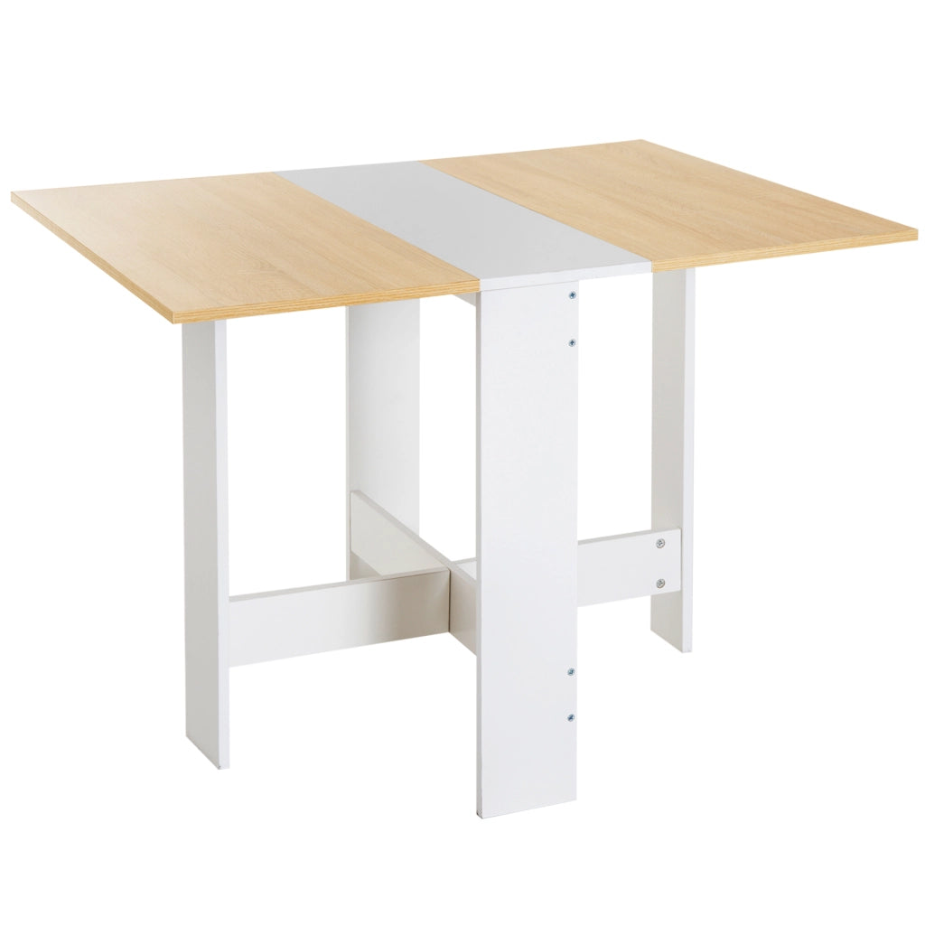 Tavolo da cucina pieghevole ¨C Minimal ¨C 103x76x74 cm legno bicolore quercia bianco