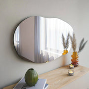 Specchio Apache, Specchiera, Articolo d'arredo a muro, Decorazione con specchio, 52x2h89 cm, Nero