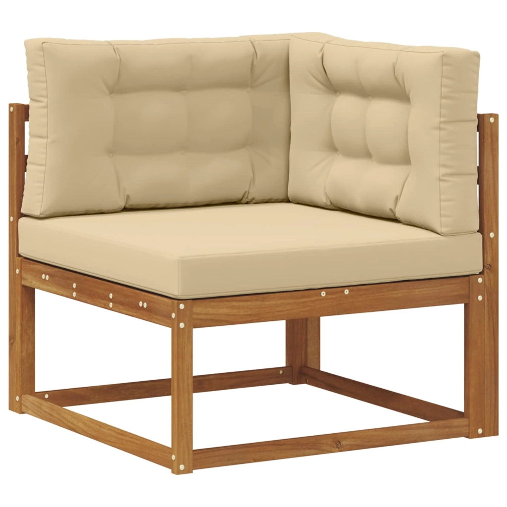 Set di divani da esterno con cuscino 10 pcs Naturale e Beige 3368231