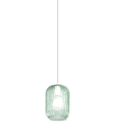 SOSPENSIONE CROMO 5 LUCI TONDA VETRI TR + AM + FU + VE + BL 1181CR-S5 T-MC