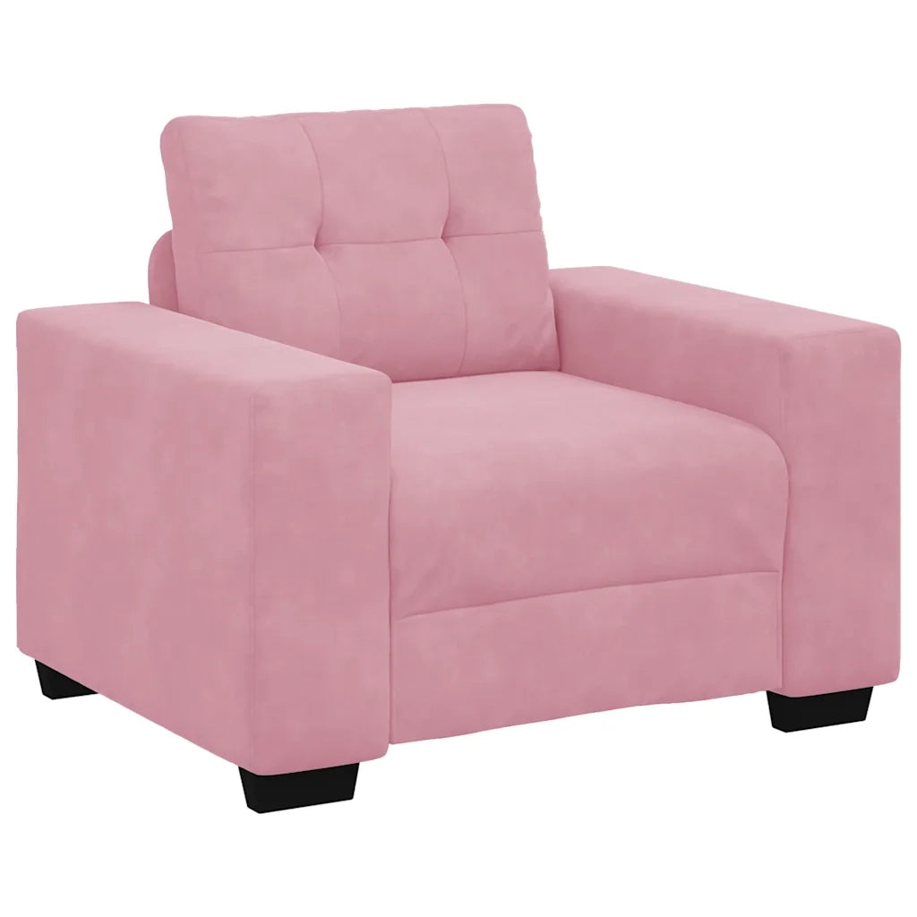 Divano Sedia Rosa 100x78x80 cm Velluto 4105101
