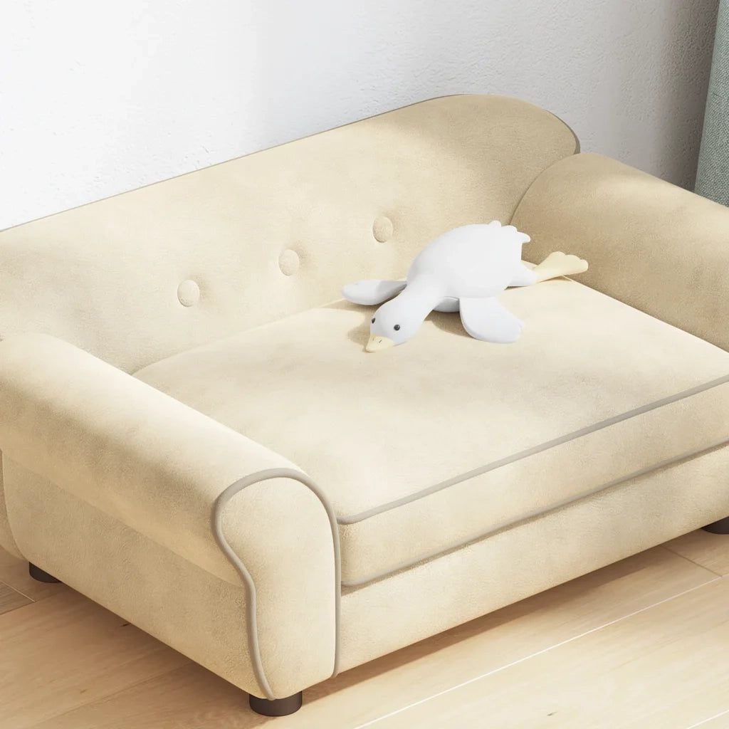 Divano per Cani Crema 72x45x30 cm in Peluche cod mxl 53420