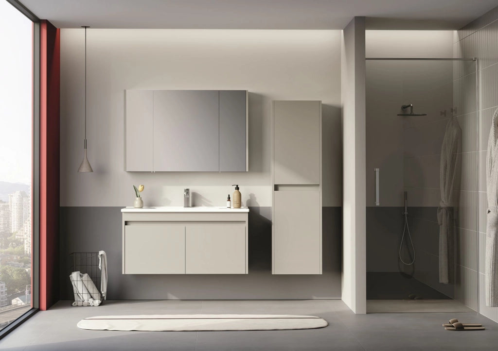 Mobile lavabo "Arno 100" - 100 x 45 x 52 cm - Cashmere