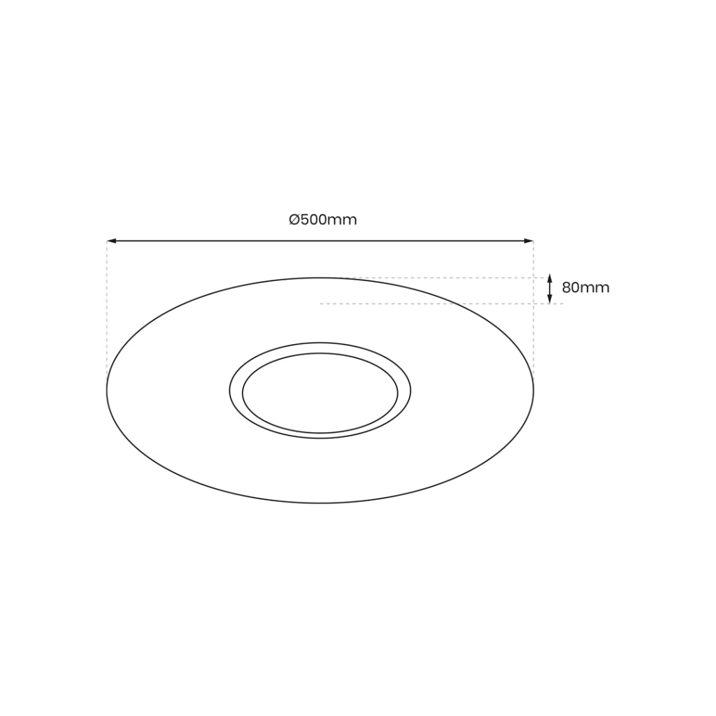 Plafoniera LED tonda 50cm 50W dimmerabile Milagro bianco/cromo