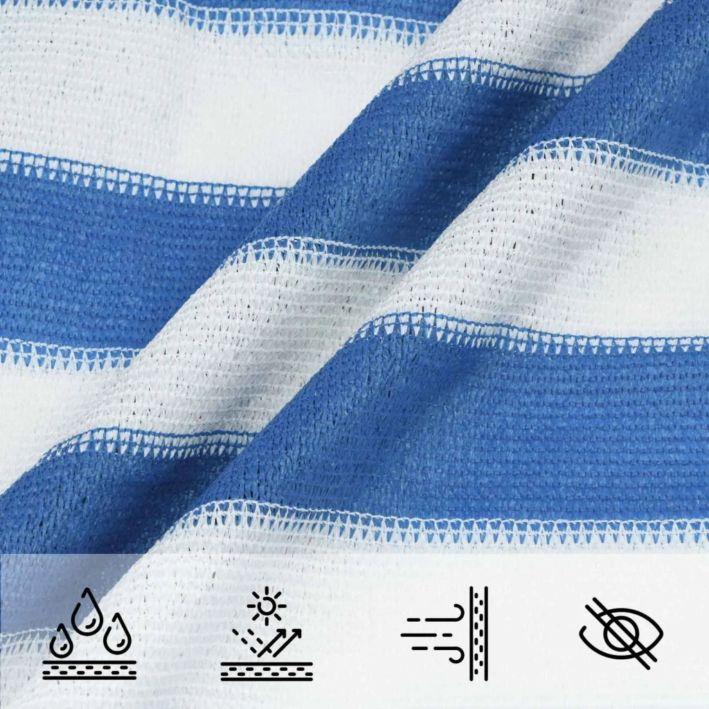 Telo Ombra Blu e Bianco 4 / 5 x 3 m HDPE 42032923