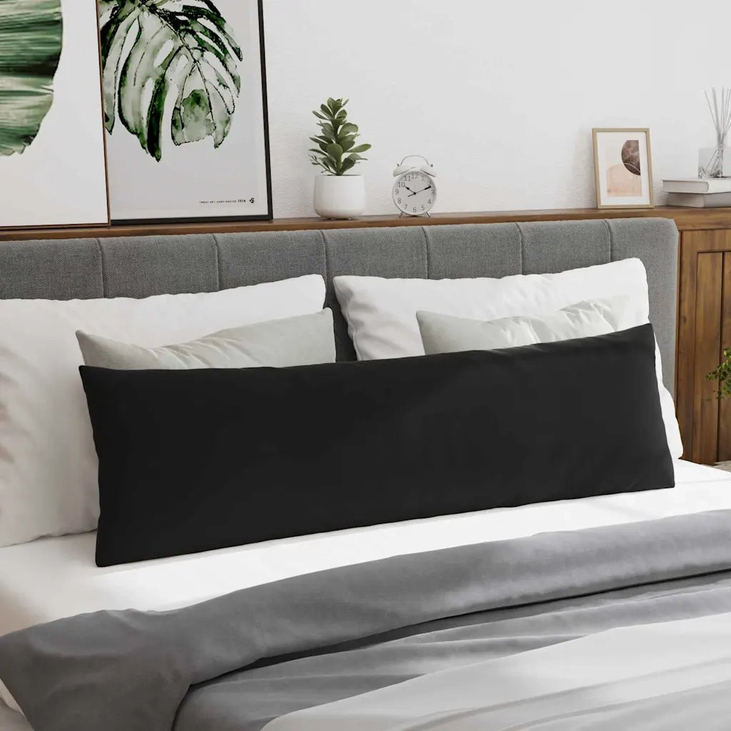Cuscini da Divano 2 pcs Nero 145 x 40 cm Tessuto in Cords 42013848