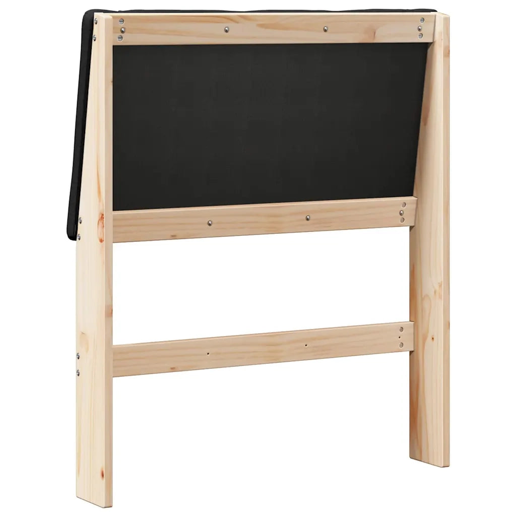 Testiera | Testata imbottita Nero 80 cm Pino massello