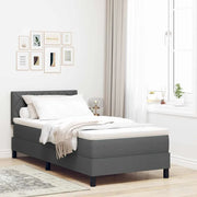 Letto a molle con materasso Grigio scuro 90 x 200 cm Tessuto 3342255