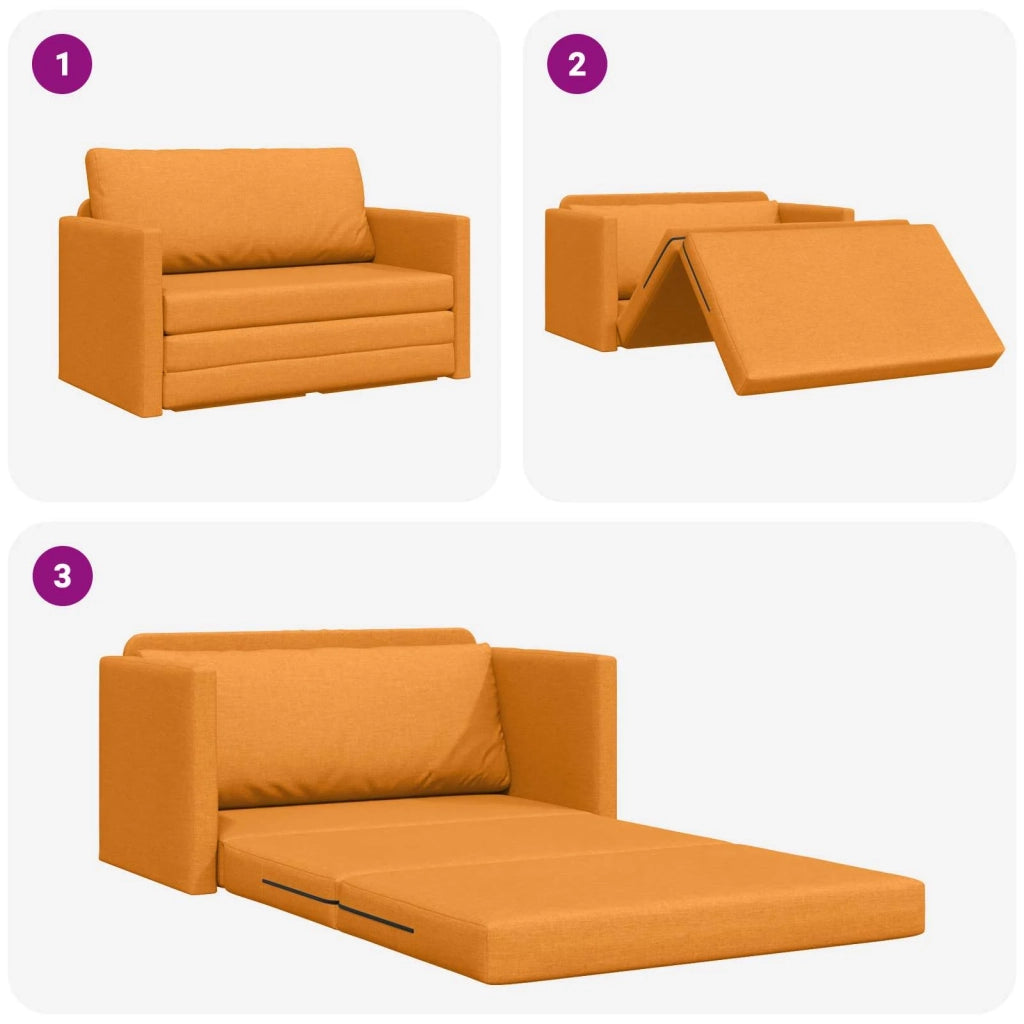 Divano letto | Sof¨¤ letto | Letto singolo 110cm Giallo Scuro Tessuto