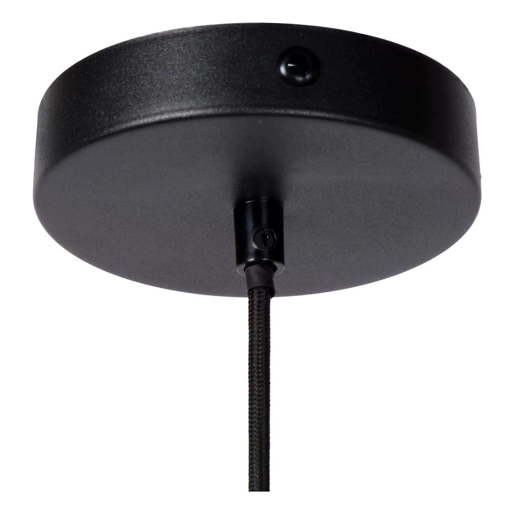 Lampada a sospensione moderna nera Jova E27 60W Lucide