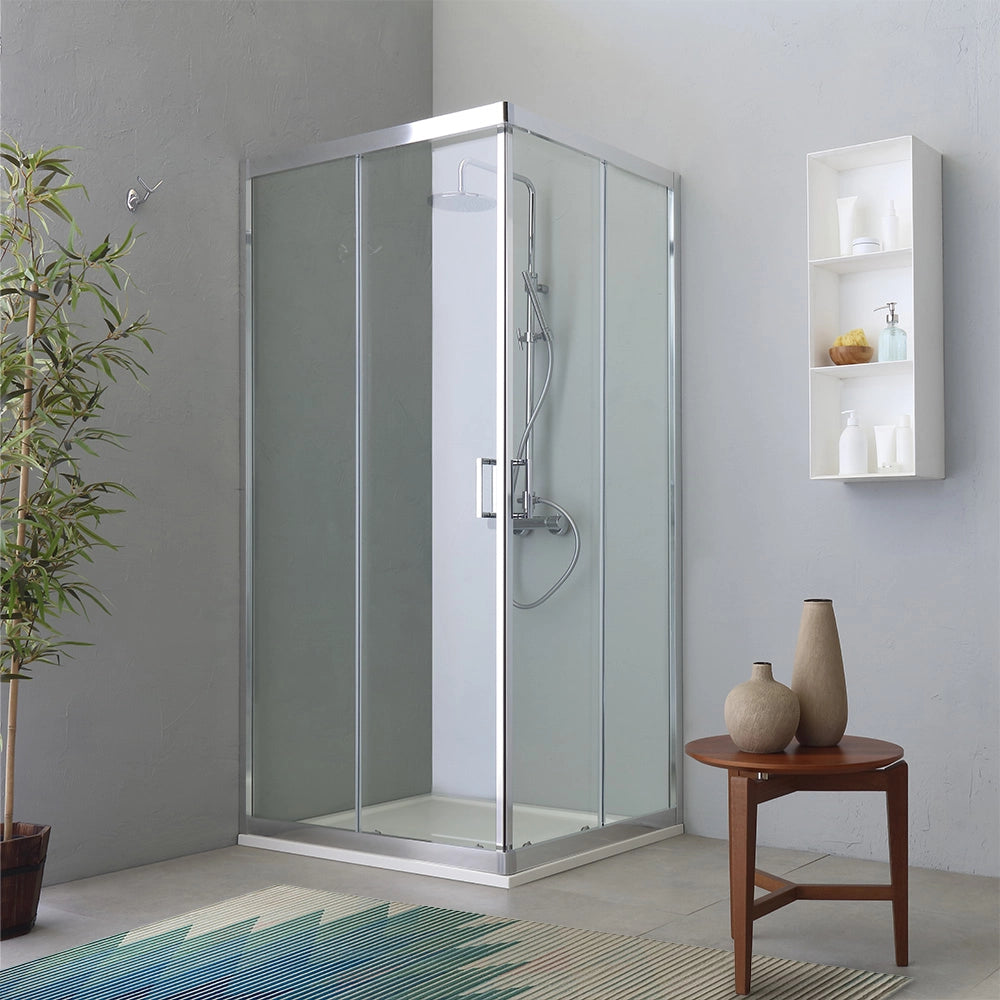 Box doccia angolare 80x100 due ante scorrevoli
