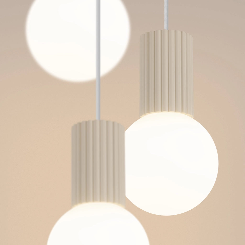 Lampada a sospensione HALO 3P beige
