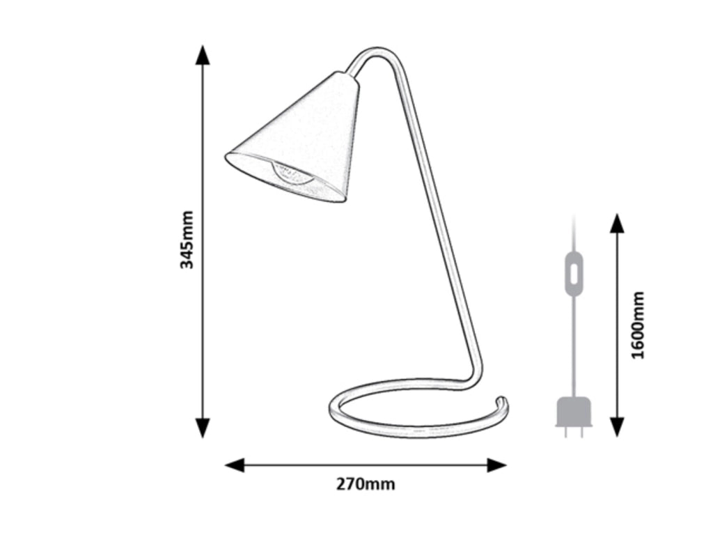 Lampada da tavolo bianca minimal E14 Monty 3089 Rabalux