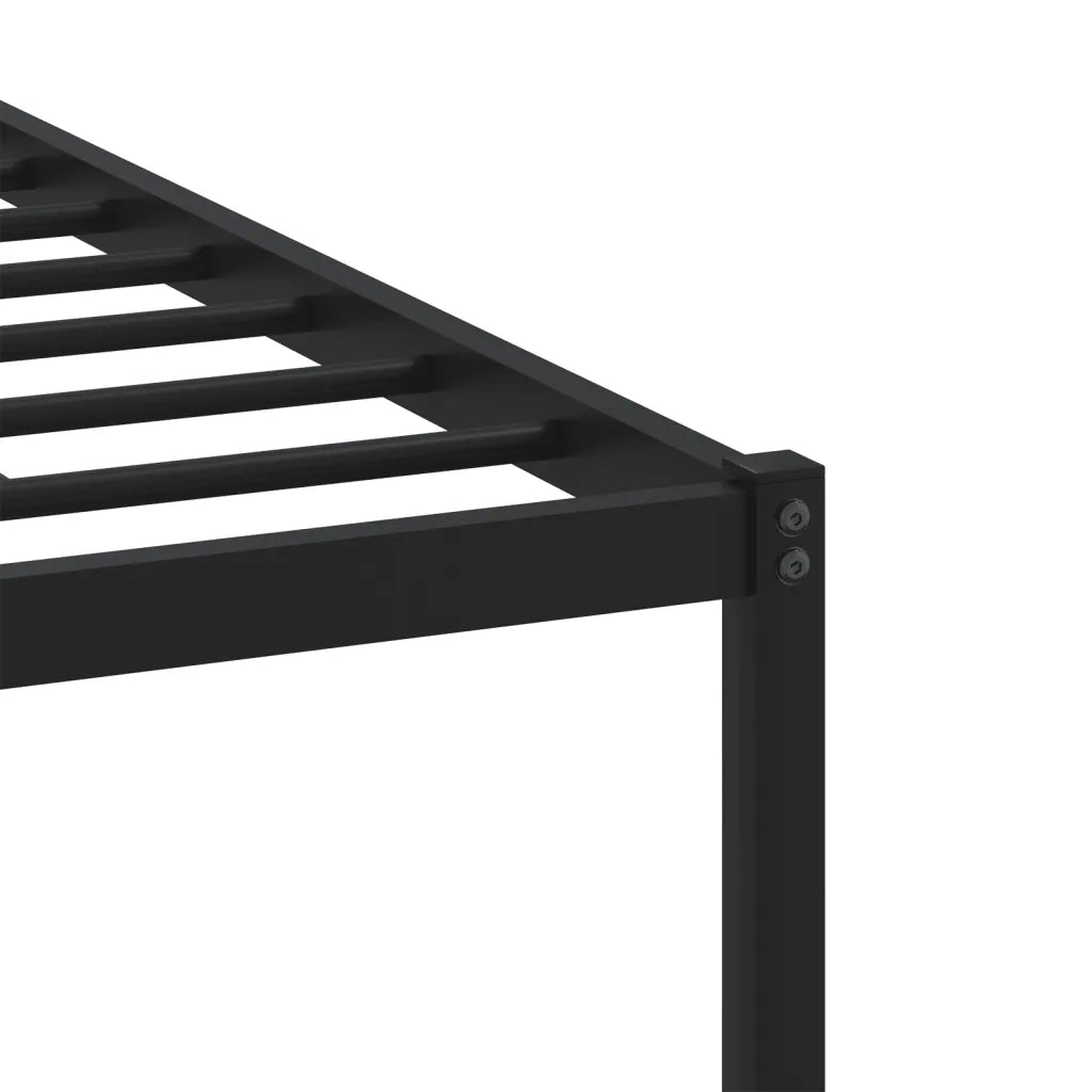 Letto singolo | Letto per adulti | Giroletto senza Materaso in Metallo Rovere Fumo 100x190 cm