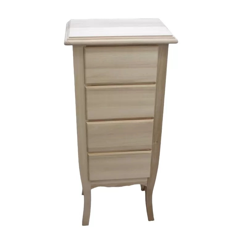 cassettiera classica 4 cassetti legno grezzo 38x25x86 (3035) - Mobili 2G