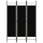 Paravento a 3 Pannelli Nero 120x180 cm 320702