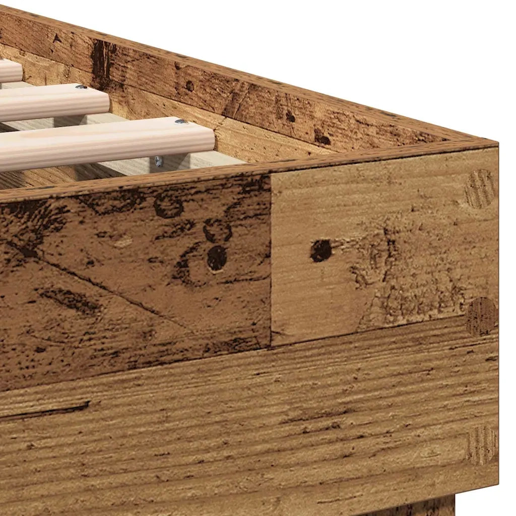 Struttura del letto-Giroletto Legno vecchio 203 x 185 x 70 cm