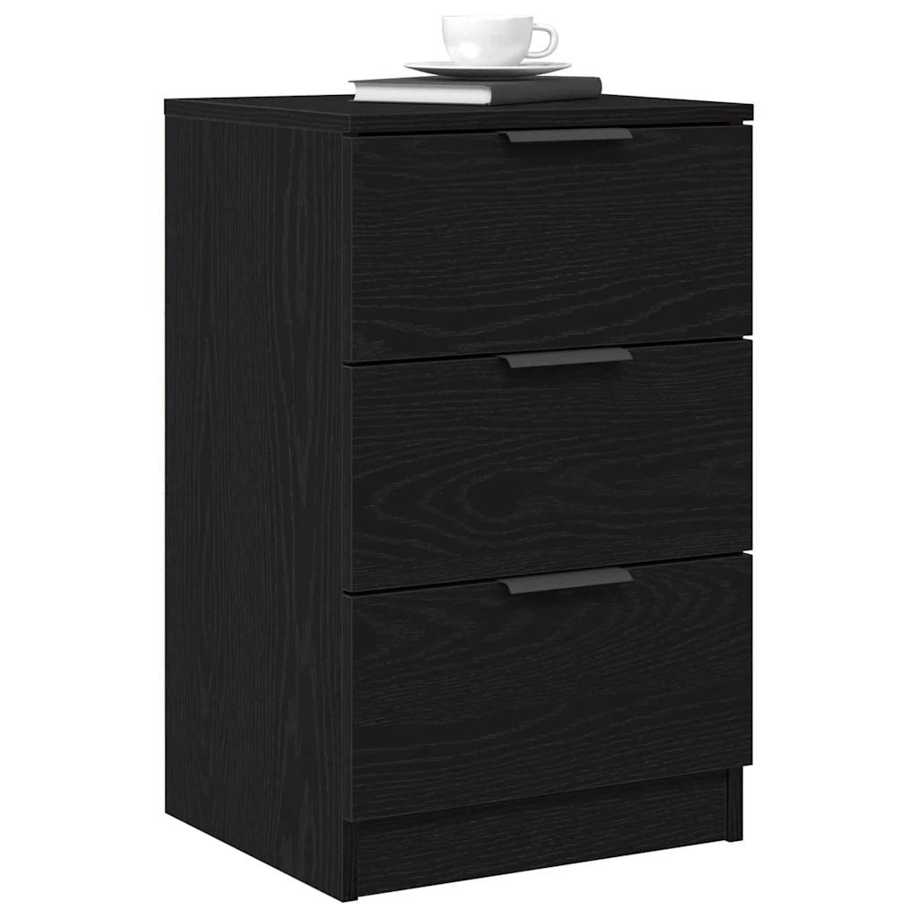Armadio da Notte Rovere Nero 40 x 65 x 65 cm Legno multistrato 862767